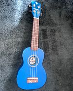 Octopus Soprano Ukulele 4-String Blue Gloss Wood Body 12-Fret Right-Handed