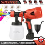 1000ML Paint Sprayer Spray Gun HVLP Airless Electric Handheld Fence Garden Wall