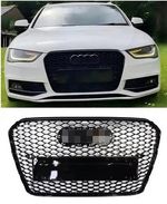 Front Grille Honeycomb RSLook Gloss Black For Audi A5 S5 B8.5 2012-2016 Facelift
