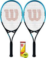 Wilson Hyper Control Tennis Racket Twin Set & 3 Wilson Championship Tennis Balls