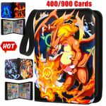 900 Pockets Trading Card Binder Holder Double Sided Zip Folder Album Book Case