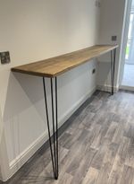 Rustic Breakfast Bar - Dining Table - 2 x Hairpin Legs - Table - Radiator Cover