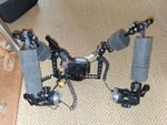 Underwater photography rig with everything needed
