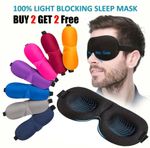 Soft Padded Sleep 3D Mask Eye Blackout Luxurious Blindfold Travel Eye Cover UK✅
