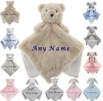 Personalised Baby Comforter With Name Boy Girl Blanket Elephant Giraffe Gift
