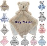 Personalised Baby Comforter With Name Boy Girl Blanket Elephant Giraffe Gift