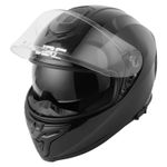 JDC Motorcycle Helmet Full Face - Retractable Double Visor - ECE 22.06 - SABRE