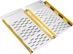LIEKUMM 61x73cm Folding Wheelchair Ramp - 300kg Aluminium Threshold Ramp for Ste