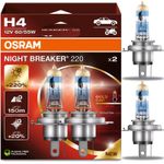 OSRAM H4 Night Breaker +220% Upgraded Headlamps H4 Car/Van Headlight Bulbs Twin