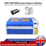 CO2 100W 1060 Laser Cutter Laser Engraving Machine CW-5000 Chiller Rotary UK