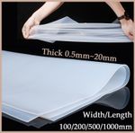 Silicone Rubber Sheet Soft Translucent High Temp Resistance Mat Plate 0.5mm~20mm