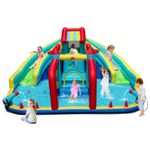 Kids Jumping House Inflatable Double Water Slide Park(Blower Excluded)