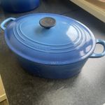 le creuset Cast Iron Size 31 Oval Blue