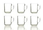 6 x CLEAR MUGS GLASSES TEA COFFEE MUG CAPPUCCINO GLASS CUPS HOT DRINK MUGS