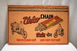 Antique Bicycle Cycle Chain Advertising Sign Cardboard Velo Brand Heavy Duty"F3
