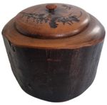 Tobacco Jar Vintage Fruit Wood.