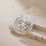 Hecates (Hekates) Wheel Goddess Silver Lapel Pin Badge
