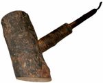 ROPP French Briar Pipe Rusticated Poker Shape Estate Pipe Vintage Rare