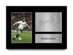 David Ginola Signed Autograph A4 Photo Print Football Newcastle Utd Fan Gifts