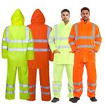 Hi Viz Rainsuit 2 Piece Set High Visibility Waterproof Tracksuit Hi Viz Workwear