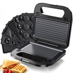 SUPERLEX 6IN1 Multi-Functional Waffle Maker Panini Press Sandwich Toaster Grill