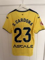 SERGI CARDONA VILLARREAL CF Match Worn Home Signed Shirt with Coa 