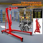 2 Ton Hydraulic Folding Engine Crane Hoist Lift Stand Workshop Heavy Duty