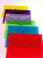 A4 Plastic Wallet Stud Closing Document  Files Folders Choice of Colour