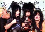 MOTLEY CRUE ENTIRE GROUP AUTOGRAPHED SIGNED A4 POSTER PHOTO PRINT