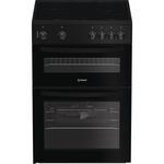 Indesit IDE6VMB 60cm Free Standing Electric Cooker with Ceramic Hob Black A