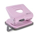 Rapesco 2-Hole Metal Punch, 25 Sheet Capacity, Candy Pink