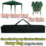 3m x 3m Pop Up Garden Gazebo Carry Bag Only for Sale - Black.