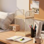 Desktop Bookshelf Large Capacity Tabletop Book Organizer High Load-Bearing