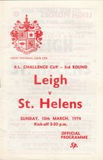 Leigh v St Helens 1973/4 (10 Mar) Challenge Cup R3