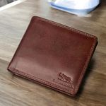 MORUCHA Mens RFID Blocking Real Soft Genuine Bull Leather Passcase Wallet 