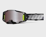 100% Armega Lightspeed Motocross Goggles Hiper Mirror Silver Lens Adult