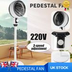 JOYHUT 9" Air Circulator Fan 3 Speed 90° Oscillation Pedestal Fan White UK