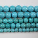 Natural Turquoise Gemstone Round Beads 4mm 6mm 8mm 10mm 12mm 15.5" Strand