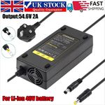 Fit·48V Lithium Li-Ion Electric Bicycle Battery Charger 54.6V 2A -DC 5.5x2.1+2.5