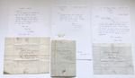 Entires / Letters x 3 - 1787, 1803, 1816 - Reign George III