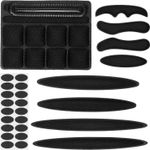 27PCS Helmet Pads Replacement Kit Foam Inserts with Adhesive Tape for Bike Black