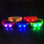 2pcs Flashing Light Sound Activated  Bangle Sports Wristband  Party