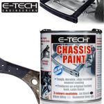 E-Tech Quick Repair Protect Restore Car Underbody Chassis Paint JET BLACK 500ml