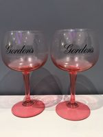 2x Gordon's Premium Pink Gin Balloon Large Glass Bowl Stunning
