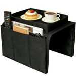 Sofa Chair Arm Rest Organiser Tray Armchair Caddy Storage Holder 4 Tidy Pockets