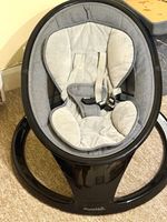Munchkin Baby Bouncer Seat with Harness, Unicorn Theme, Grey/Black