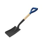 Heavy Duty Digging Spade Short Mini Handle Shovel Square Head Steel Tread Trench