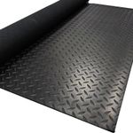 4.5MM Checker Heavy Duty Rubber Flooring Matting Garage Large Diamond 1.5M Wide