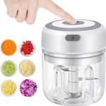 Portable Mini Food Chopper Blender Processor ,250ML, Wireless, USB - 3 Blades,