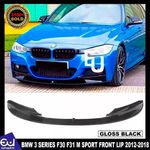 FOR BMW 3 SERIES F30 F31 MP STYLE FRONT LIP SPOILER SPLITTER GLOSS BLACK 12-2018